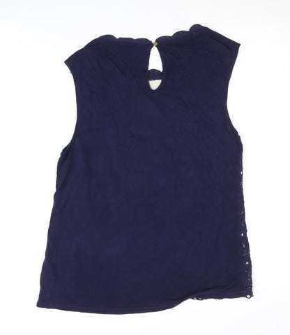 Womens UK Size M Oasis Blue Basic Blouse
