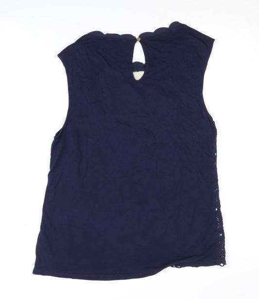 Womens UK Size M Oasis Blue Basic Blouse