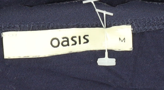 Womens UK Size M Oasis Blue Basic Blouse