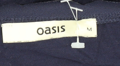 Womens UK Size M Oasis Blue Basic Blouse