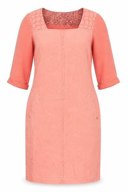 Sandwich Women's Pink Linen Dress 10 Square Neck