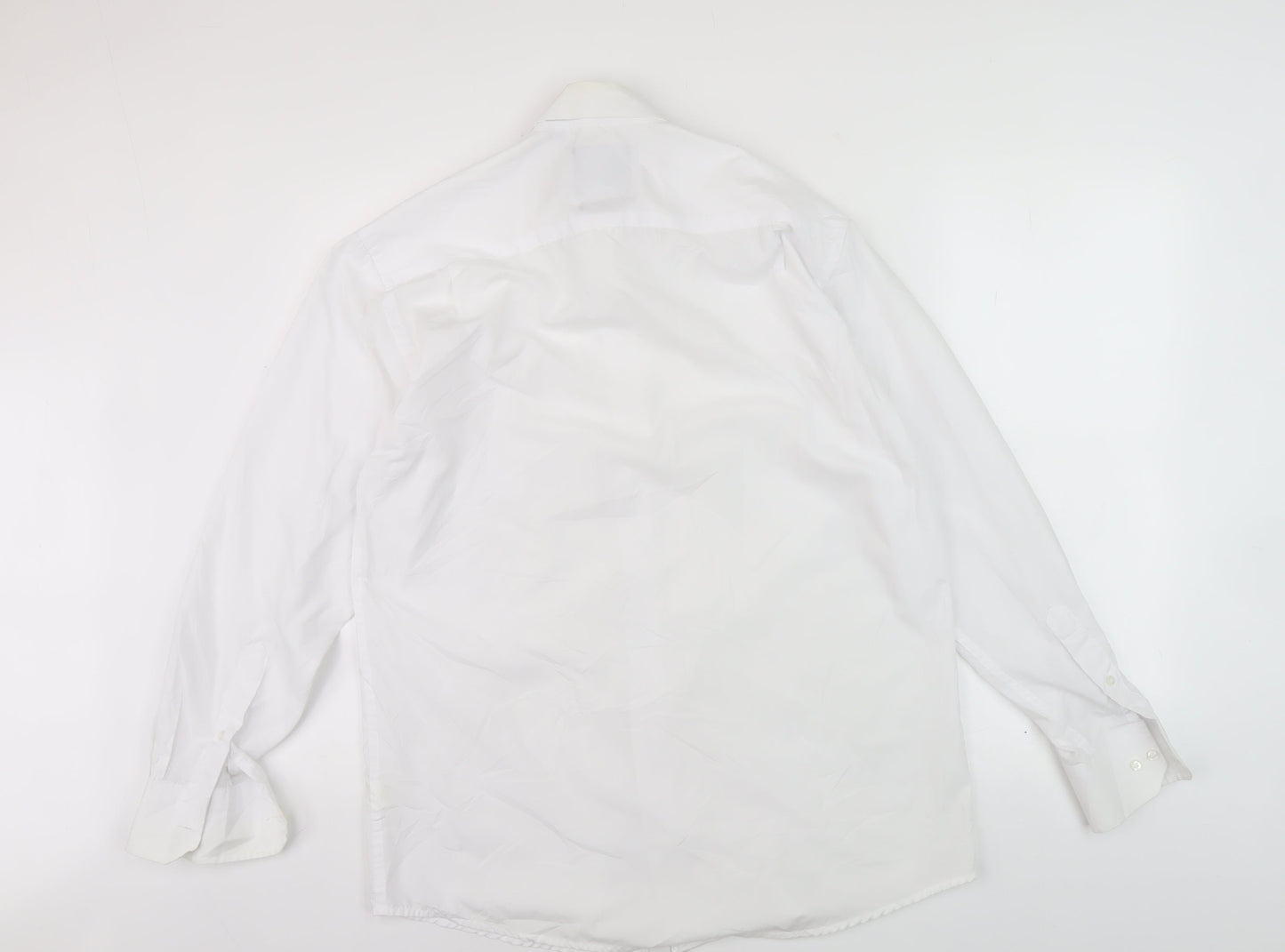 Skopes Men's White Regular Fit Dress Shirt 15.5