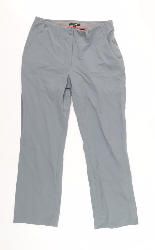 Rohan Unisex Grey Trousers, 10R Regular Fit