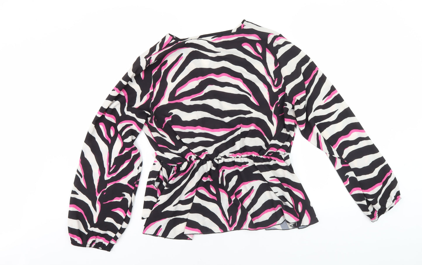 Quiz Women’s Zebra Wrap Blouse Multicoloured Size 12