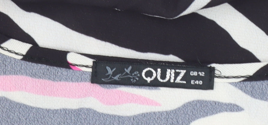 Quiz Women’s Zebra Wrap Blouse Multicoloured Size 12