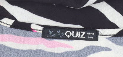 Quiz Women’s Zebra Wrap Blouse Multicoloured Size 12