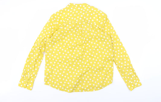 Boden Women's Yellow Polka Dot Blouse UK 14