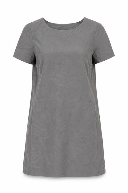 White Company Women's Grey Shift Dress Size 8