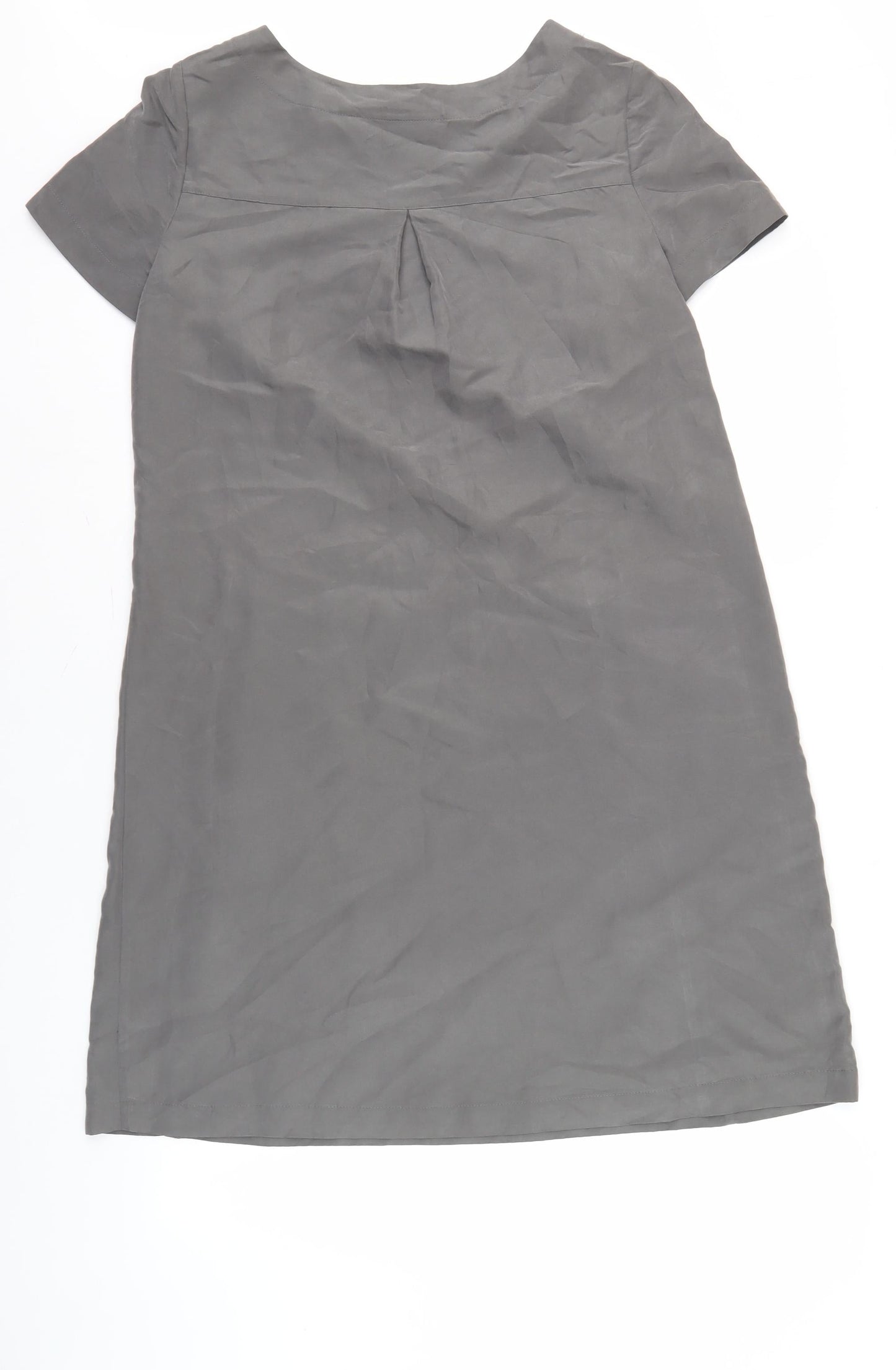 White Company Women's Grey Shift Dress Size 8
