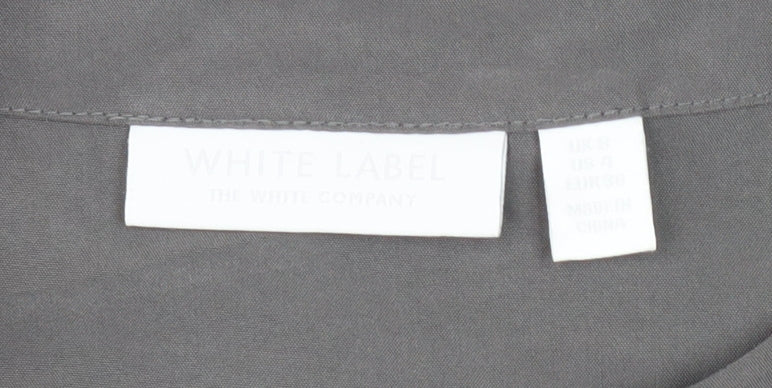 White Company Women's Grey Shift Dress Size 8