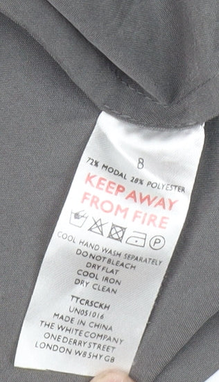White Company Women's Grey Shift Dress Size 8