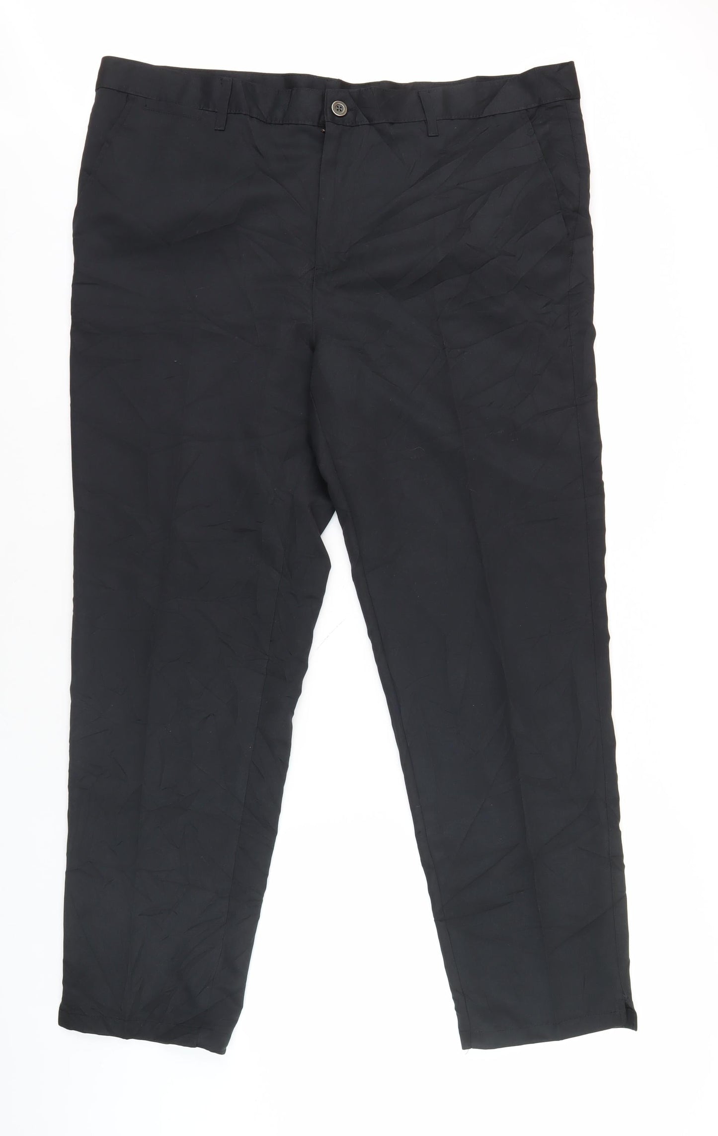 Slazenger Men's Black Trousers 4XL Flat Front