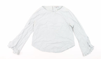 Womens UK Size 12 Oliver Bonas Blue Basic Blouse