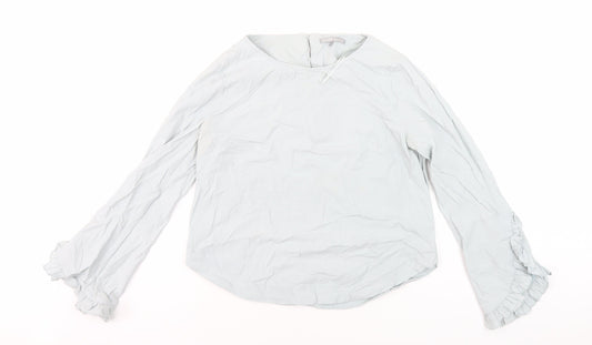 Womens UK Size 12 Oliver Bonas Blue Basic Blouse