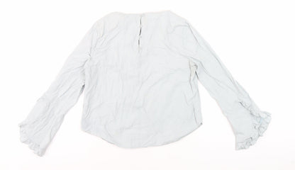 Womens UK Size 12 Oliver Bonas Blue Basic Blouse