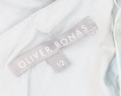 Womens UK Size 12 Oliver Bonas Blue Basic Blouse