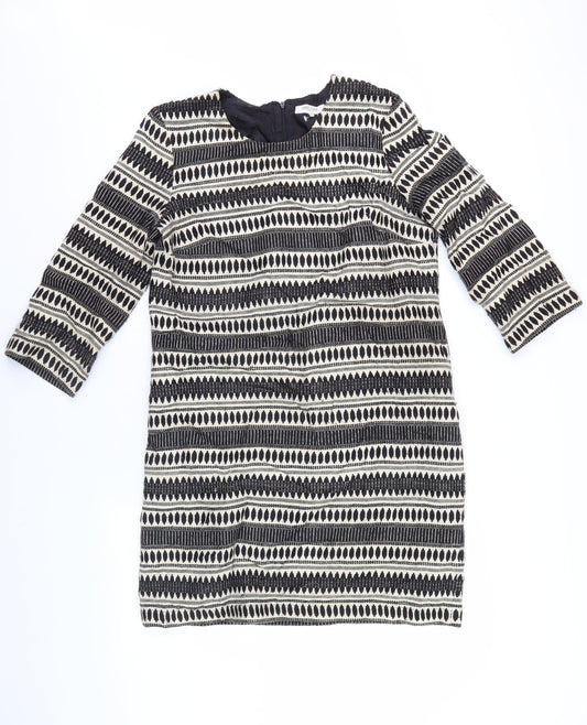 Great Plains Women's Black Geometric Sheath Dress M