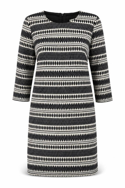 Great Plains Women's Black Geometric Sheath Dress M