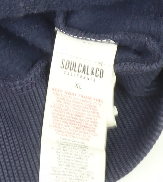 Mens UK Size XL Soulcal & Co Blue Basic Jacket