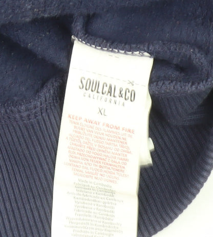 Mens UK Size XL Soulcal & Co Blue Basic Jacket