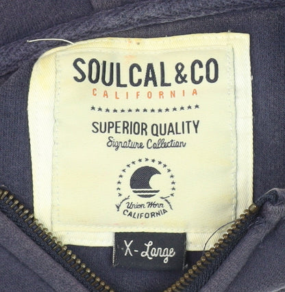 Mens UK Size XL Soulcal & Co Blue Basic Jacket