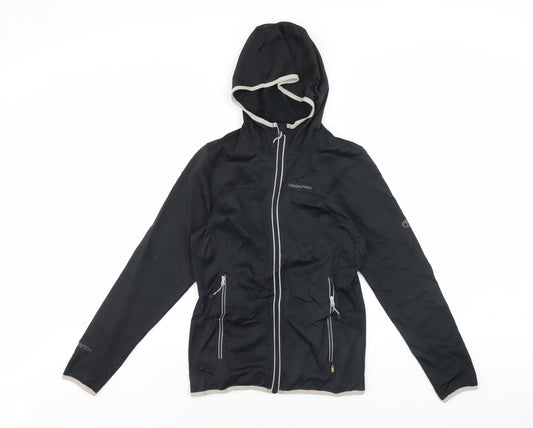Additional front view of Craghoppers Women's Black Hooded Jacket, size 8