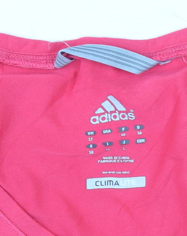Womens UK Size 12 adidas Pink Basic T-Shirt