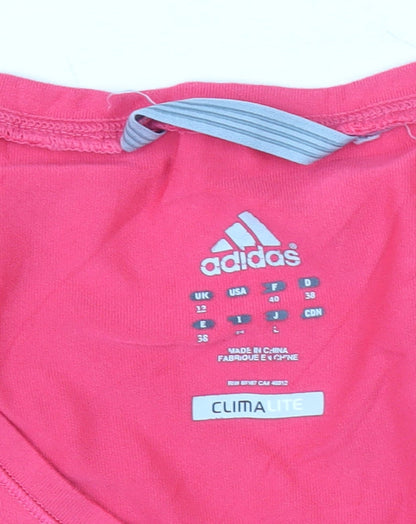 Womens UK Size 12 adidas Pink Basic T-Shirt