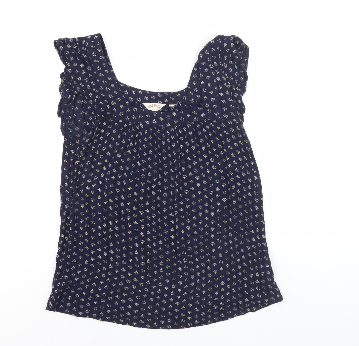 Womens UK Size 6 Fat Face Blue Basic Blouse