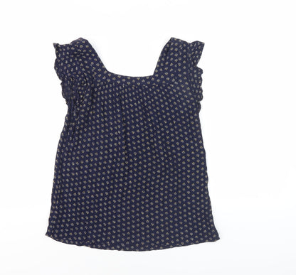 Womens UK Size 6 Fat Face Blue Basic Blouse