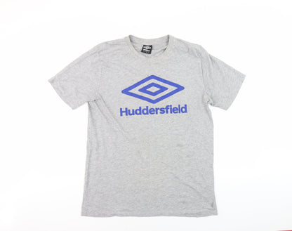 Umbro Men's Grey Logo T-Shirt Size L