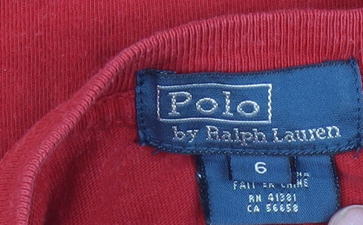 Polo by Ralph Lauren Boys Red Crew T-Shirt 10 Years