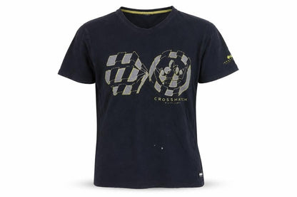 Mens UK Size S Crosshatch Black  T-Shirt