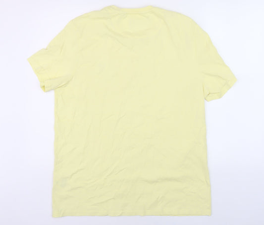 Lyle & Scott Men's Yellow XL Crew Neck T-Shirt