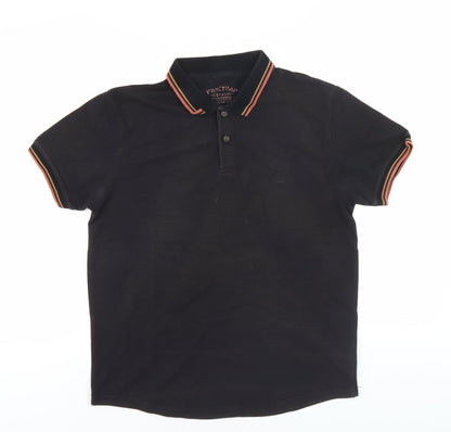 Firetrap Men's Black Polo Shirt L