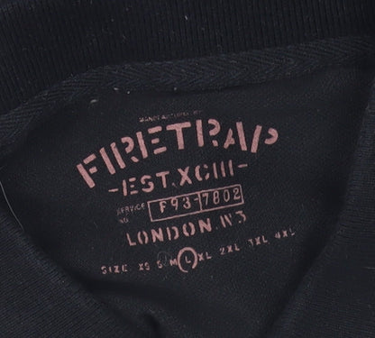 Firetrap Men's Black Polo Shirt L