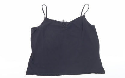 Laura Ashley Women's Black Camisole Tank Top Size 20