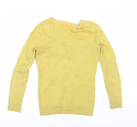 Gap Women’s Yellow V-Neck Cardigan XS, Button Accents