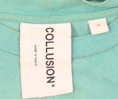 Mens UK Size S COLLUSION Green  T-Shirt