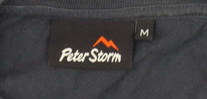 Peter Storm Men's Black Graphic Print T-Shirt, Size M