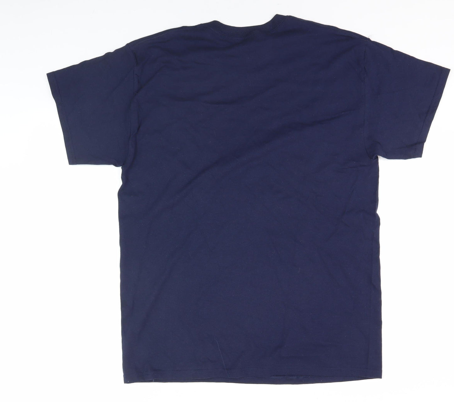 Mens UK Size L Gildan Blue  T-Shirt