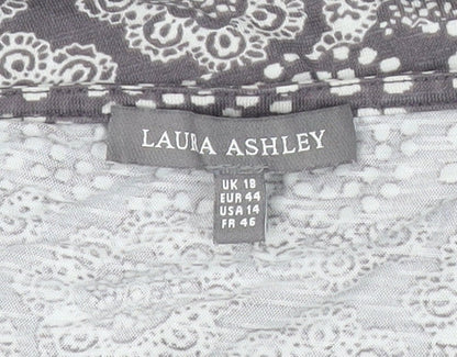 Laura Ashley Women's Grey Geometric Tank Top Size 18