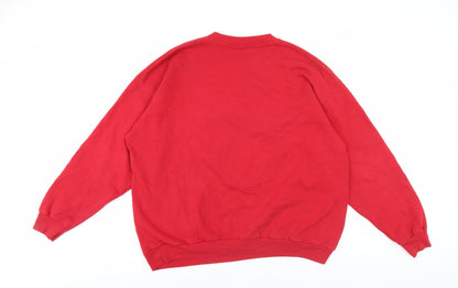 Lee Men's Red XL Crew Neck Pullover Jumper