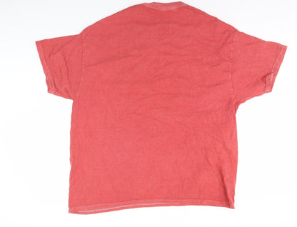 Marvel Red Christmas Men's T-Shirt L Short Sleeve