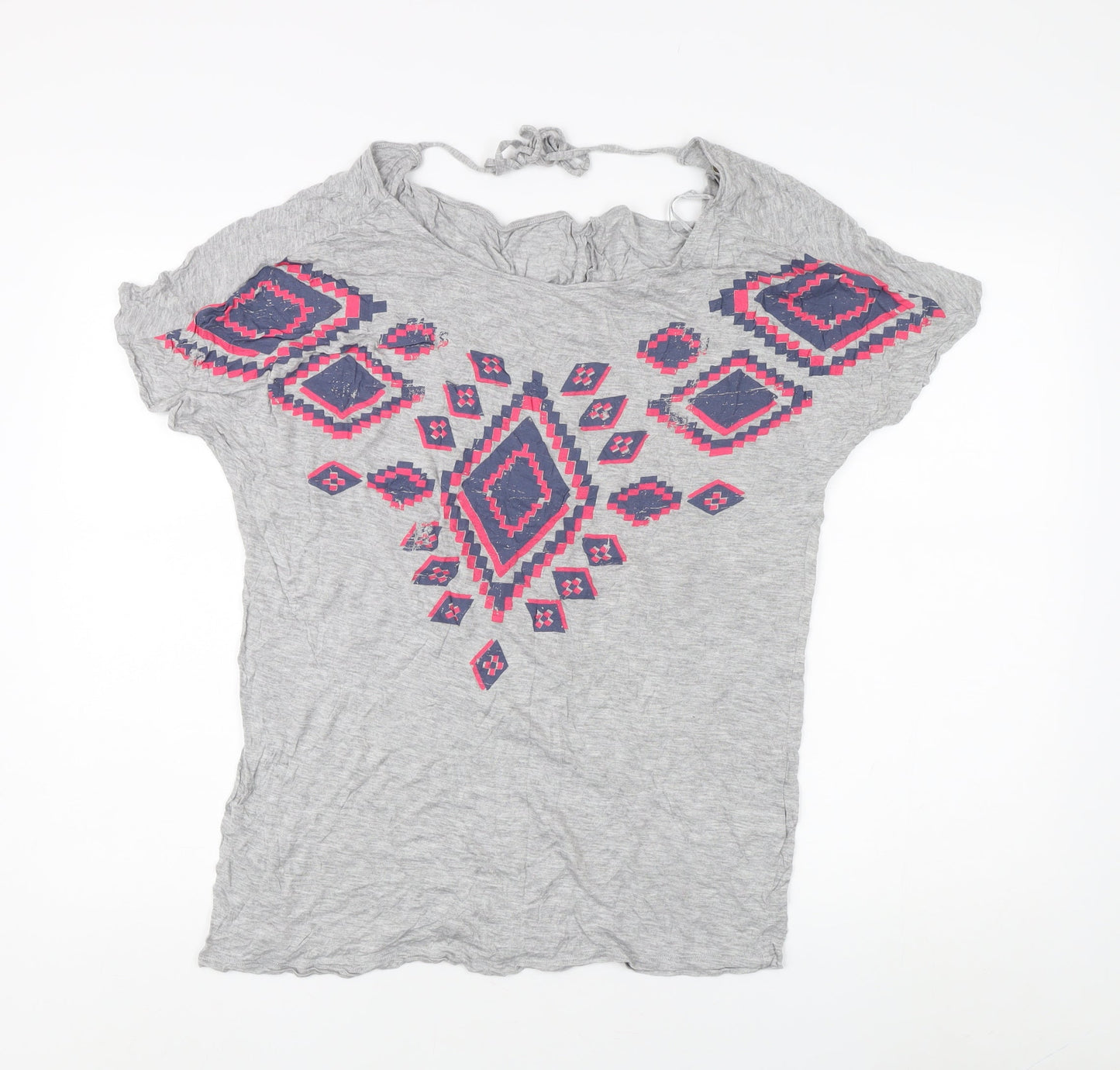 Womens UK Size S Monsoon Grey Basic T-Shirt