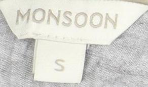 Womens UK Size S Monsoon Grey Basic T-Shirt