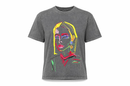 Womens UK Size 2XS Zara Grey Basic T-Shirt