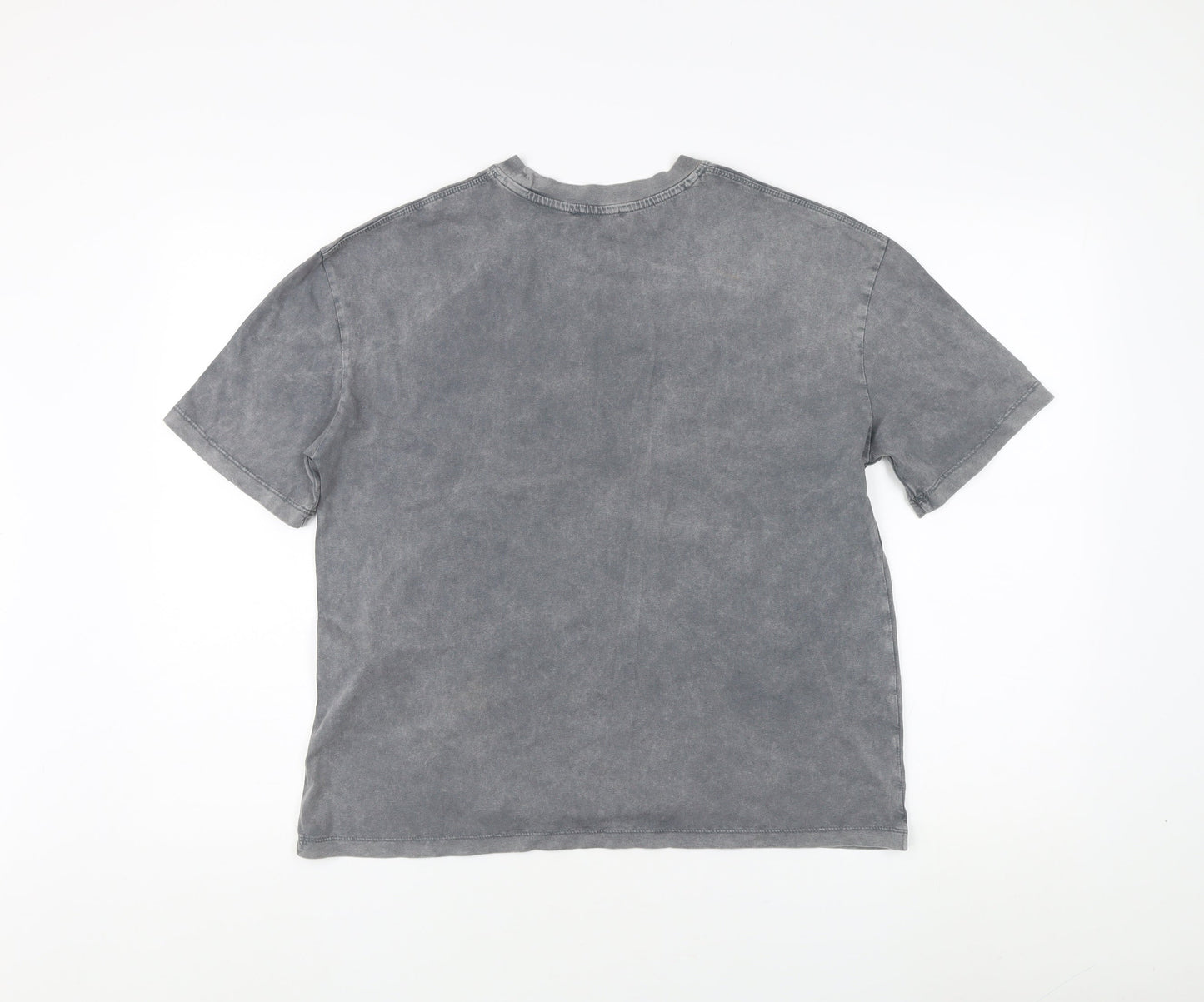 Womens UK Size 2XS Zara Grey Basic T-Shirt