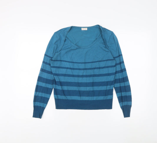 Womens UK Size S Minuet Petite Blue Pullover Jumper