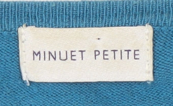 Womens UK Size S Minuet Petite Blue Pullover Jumper